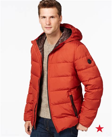 michael kors men's down packable puffer jacket|michael kors winter puffer coats.